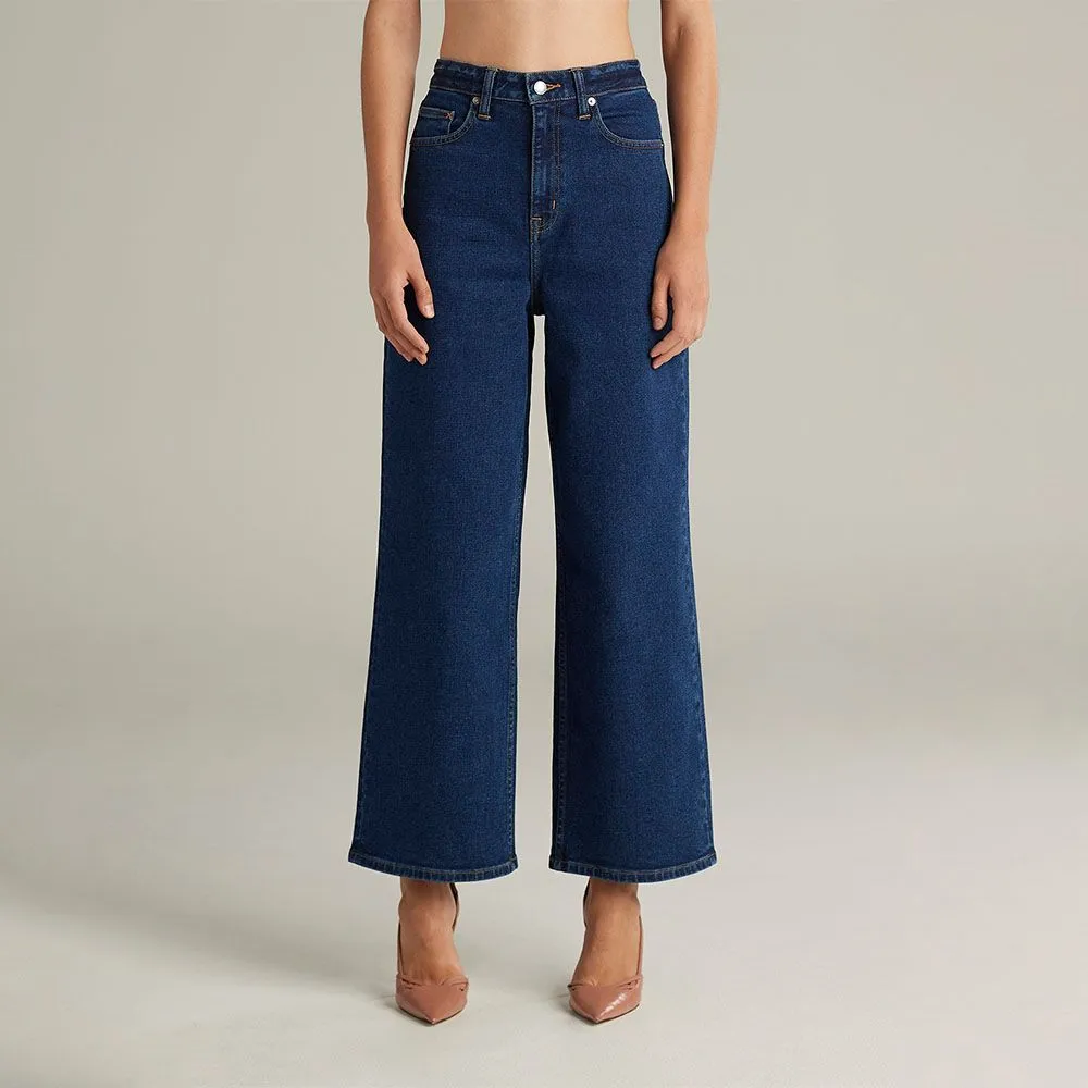 MC JEANS Women's Jeans (Wide Leg) Navy Blue MAWZ157