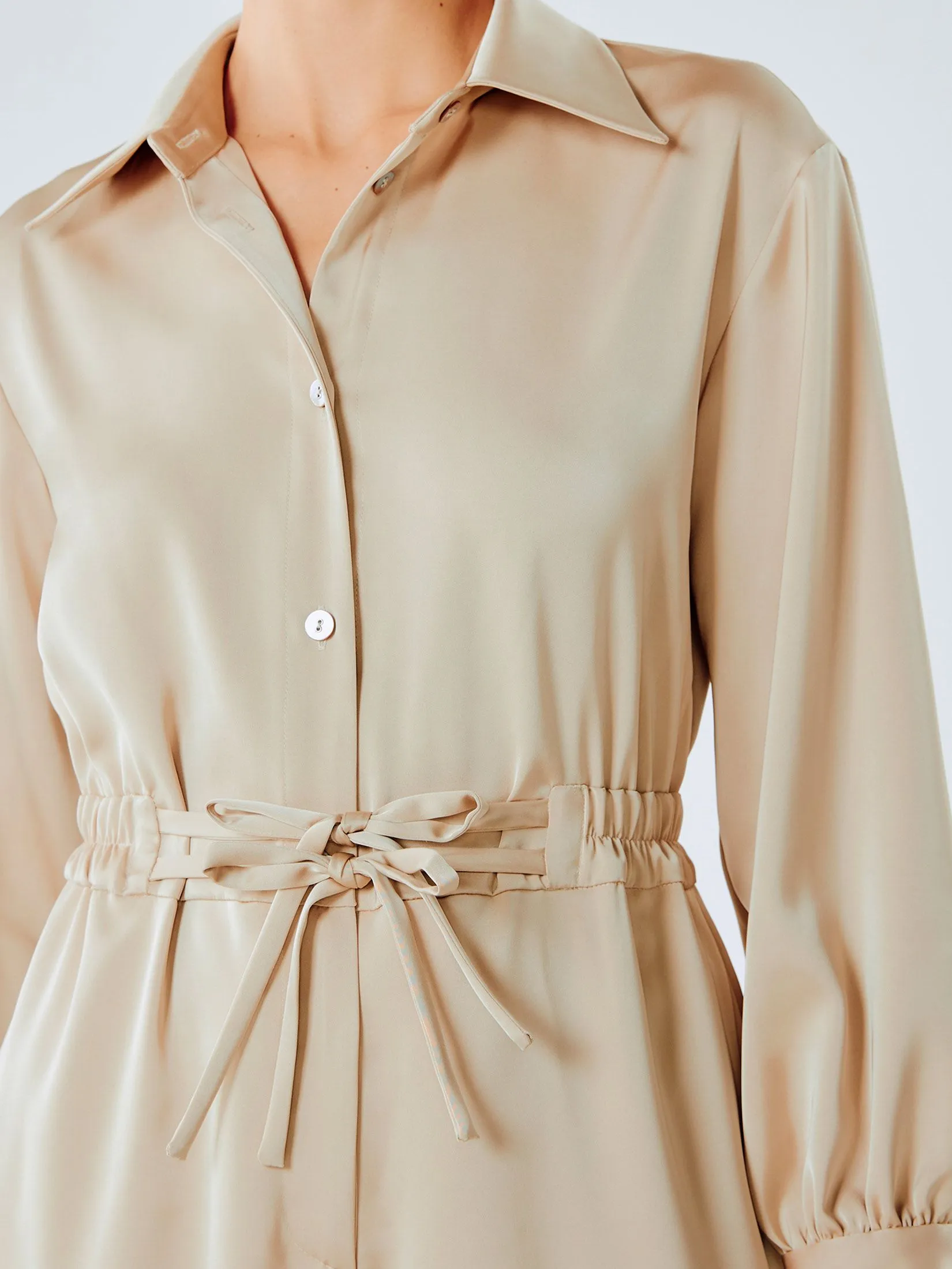 SHAKA Woman Jumpsuit Satin Brown