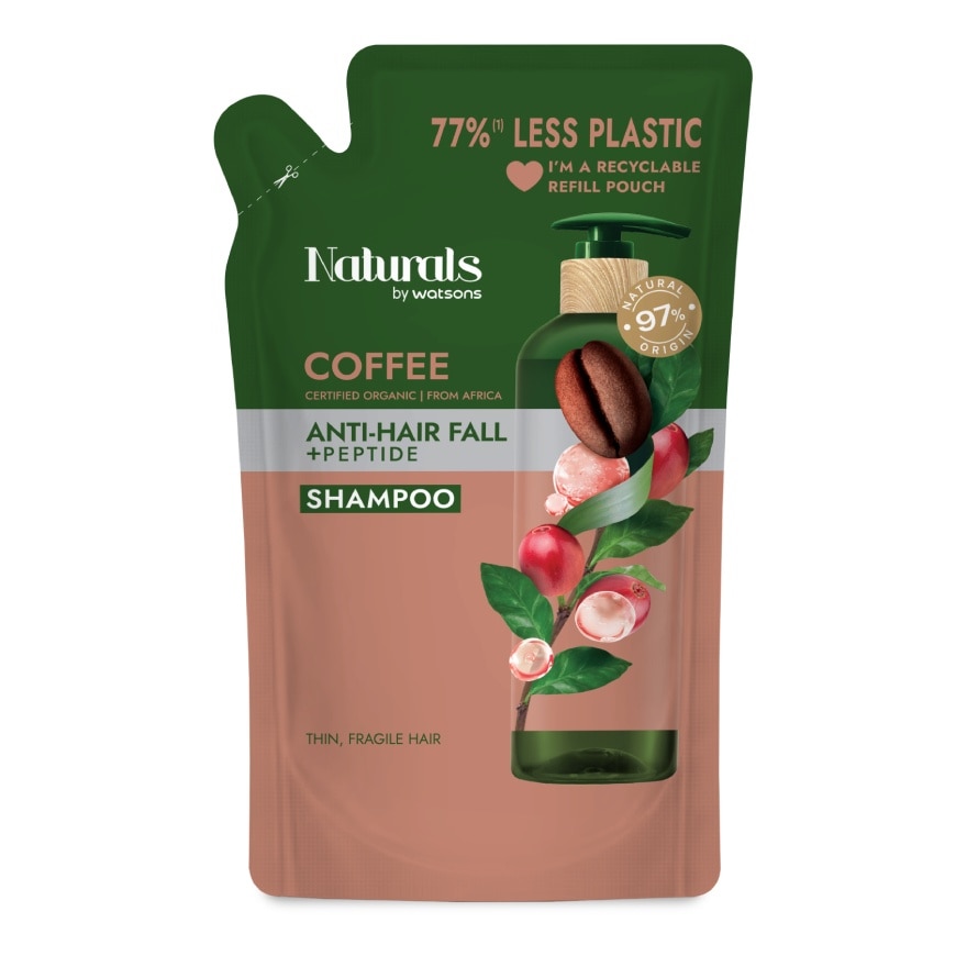 Naturals By Watsons Coffee Anti-Hair Fall Shampoo 450ml (Refill)