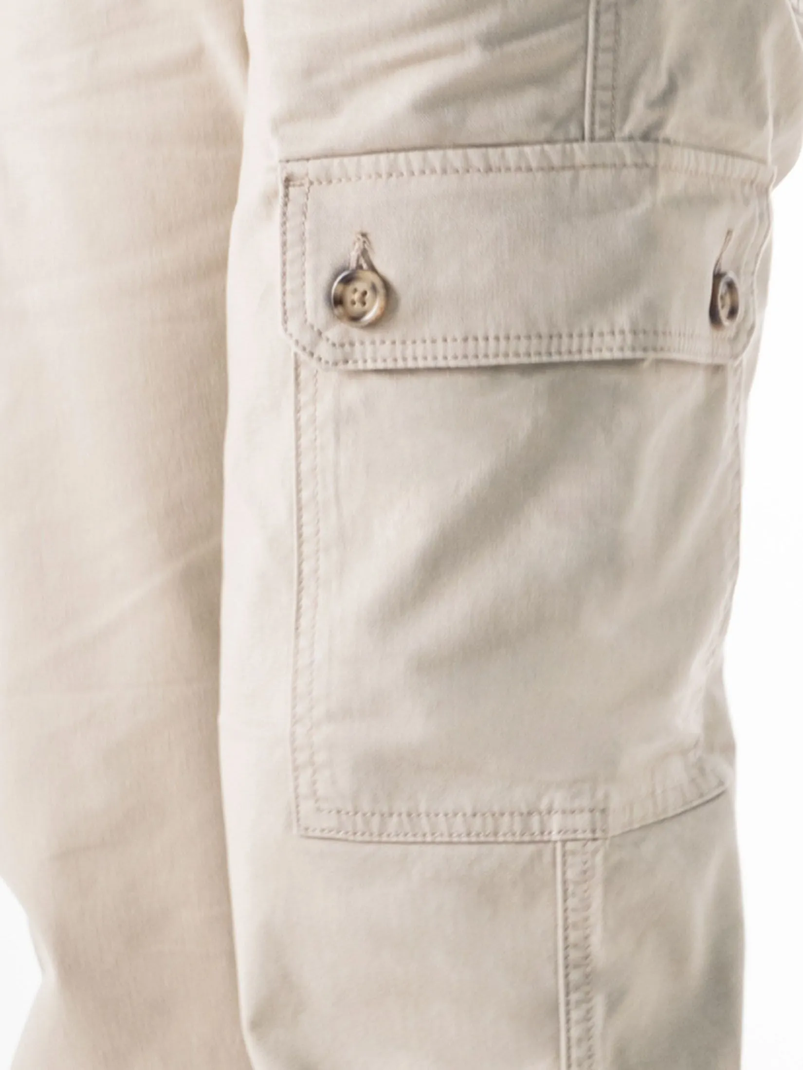 ERA-WON Men's Cargo trousers skinny crop fit Beige