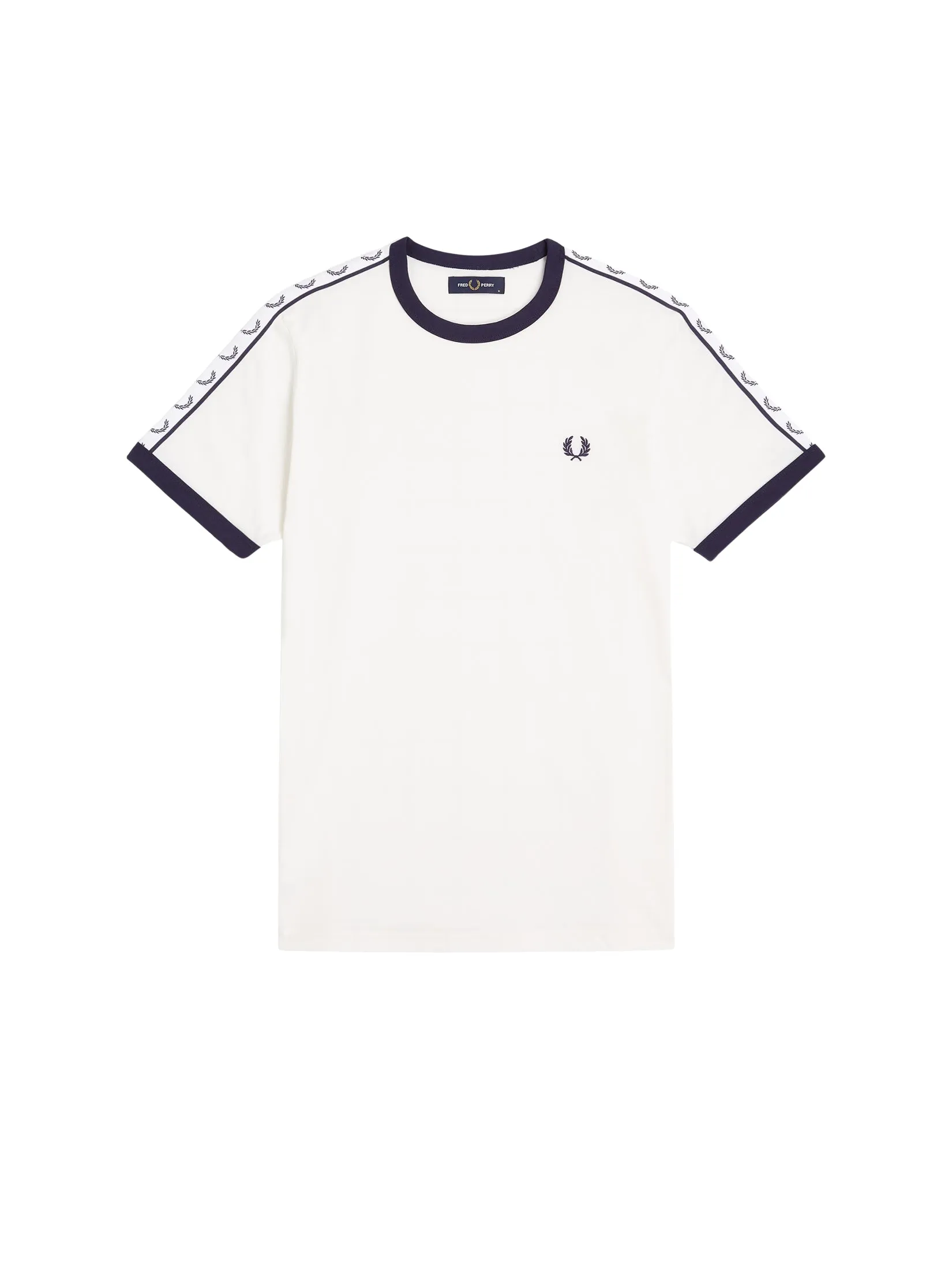 FRED PERRY Men TAPED RINGER T-SHIRT White