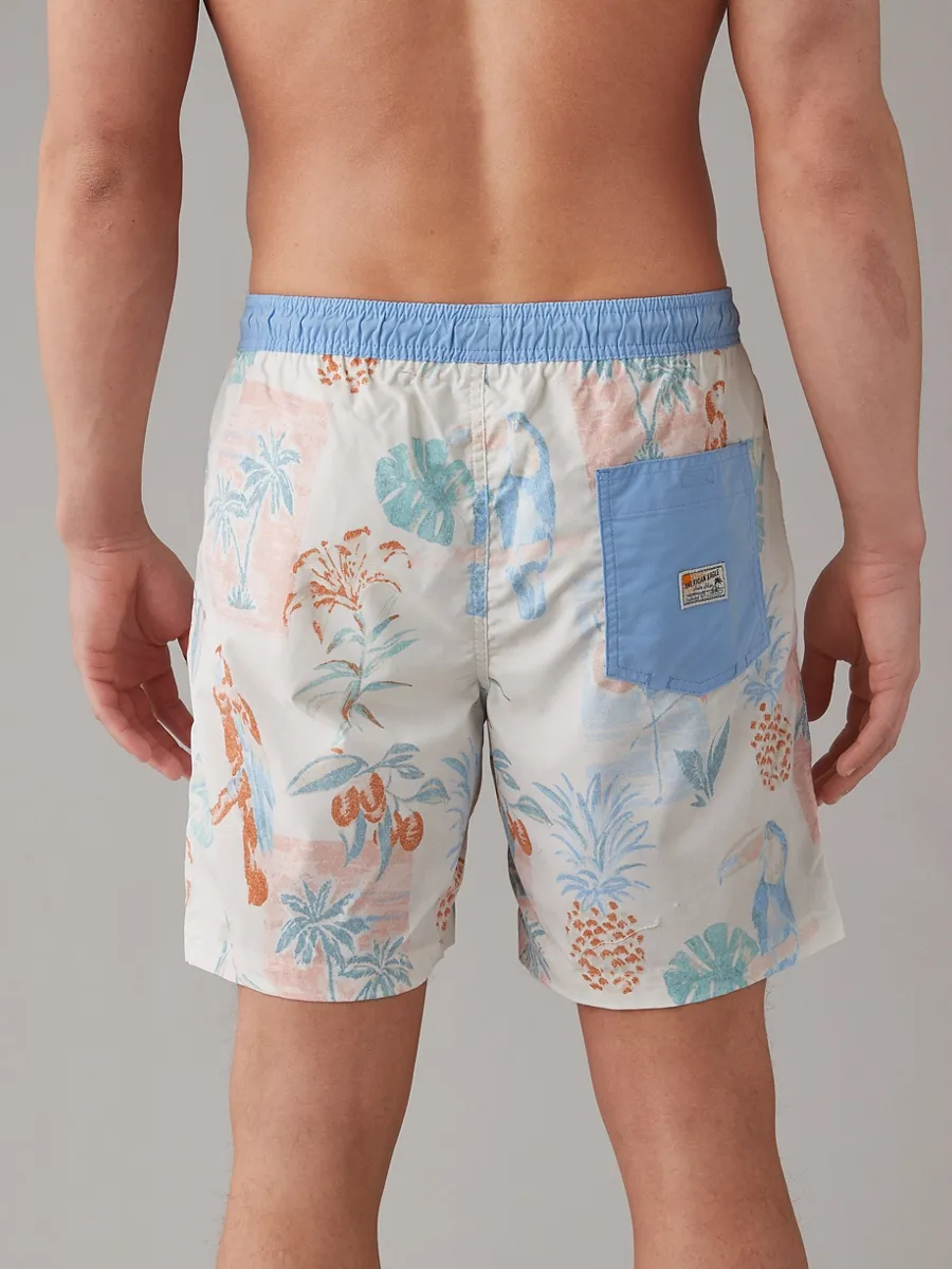 AMERICAN EAGLE MEN 7712 7 INCH TRUNK HAYDEN STRETCH WITH CONTRAST 106 CREAM