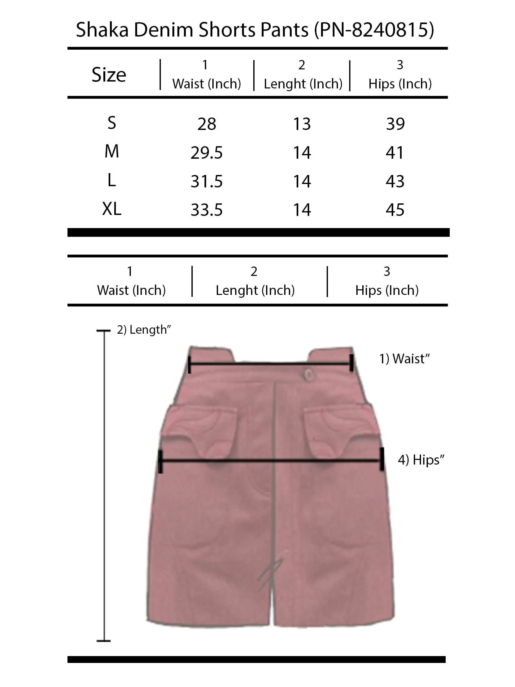 SHAKA Woman Short Denim  Red