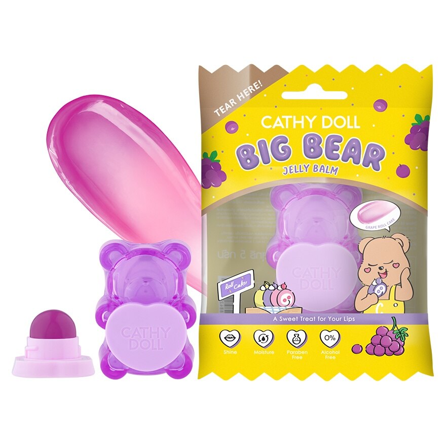 Cathy Doll Big Bear Lip Balm Grape - Orange Soft Serve