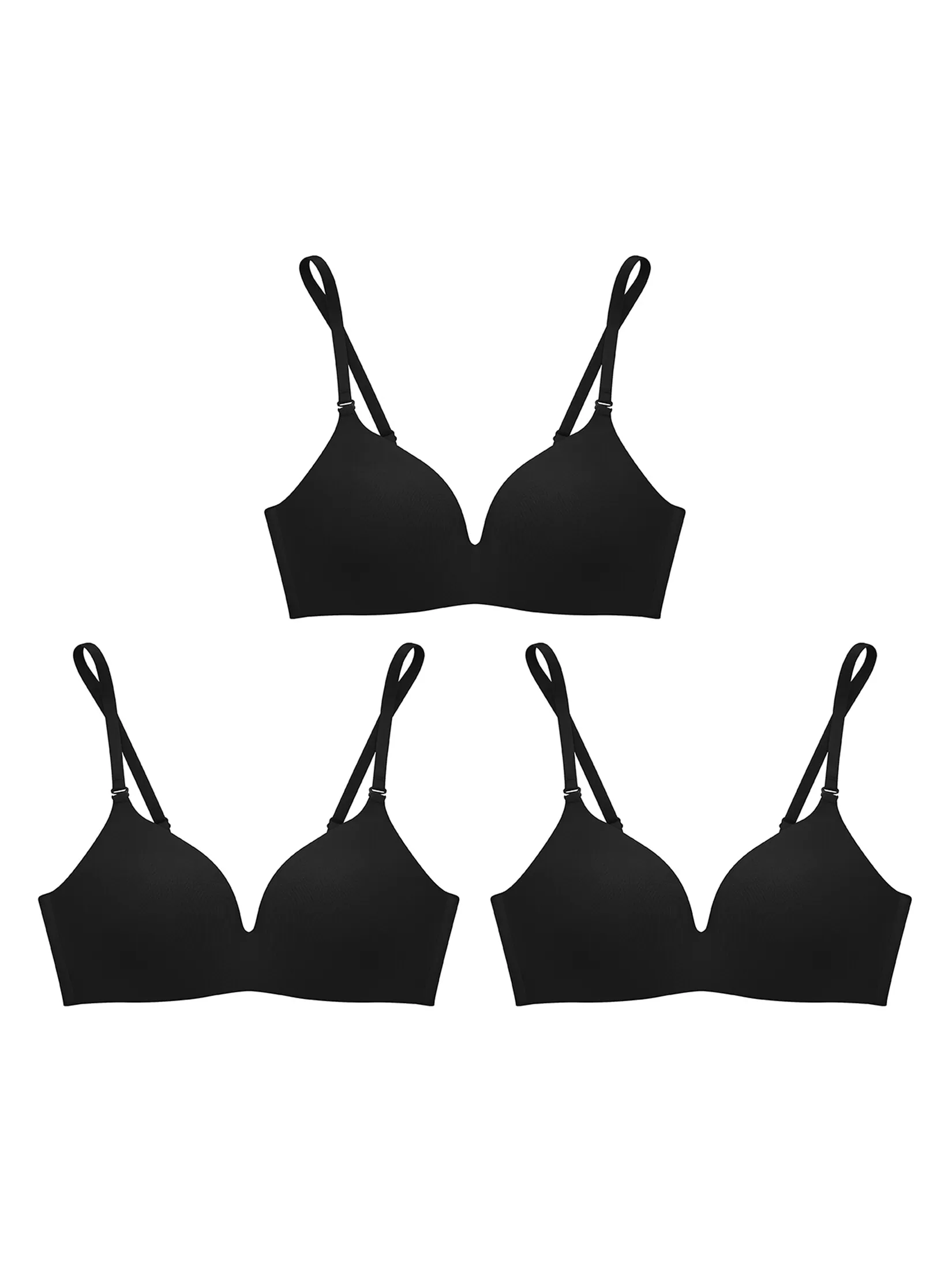 SABINA [Pack 3 Piece] [Online Exclusive] Bra Soft Doomm Seamless Wireless - Black