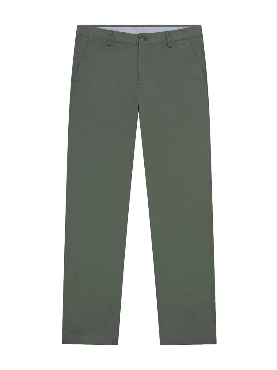 GIORDANO Men's Super Stretch Easy Care Pants (180 Waistband) Green dusty olive