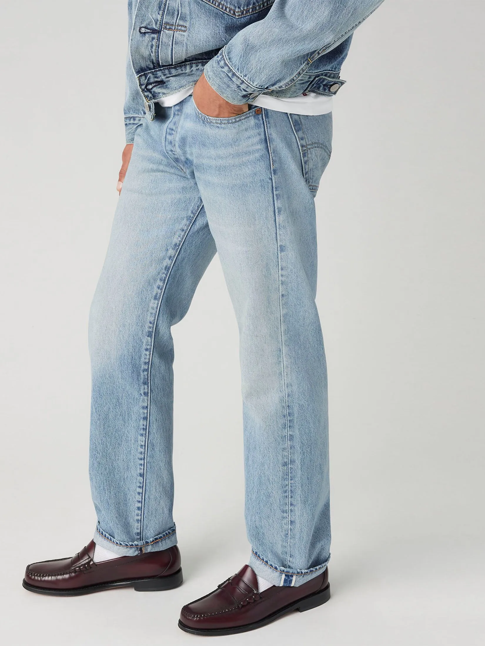 LEVI'S Men's 501® Original Selvedge Jeans Medium Wash