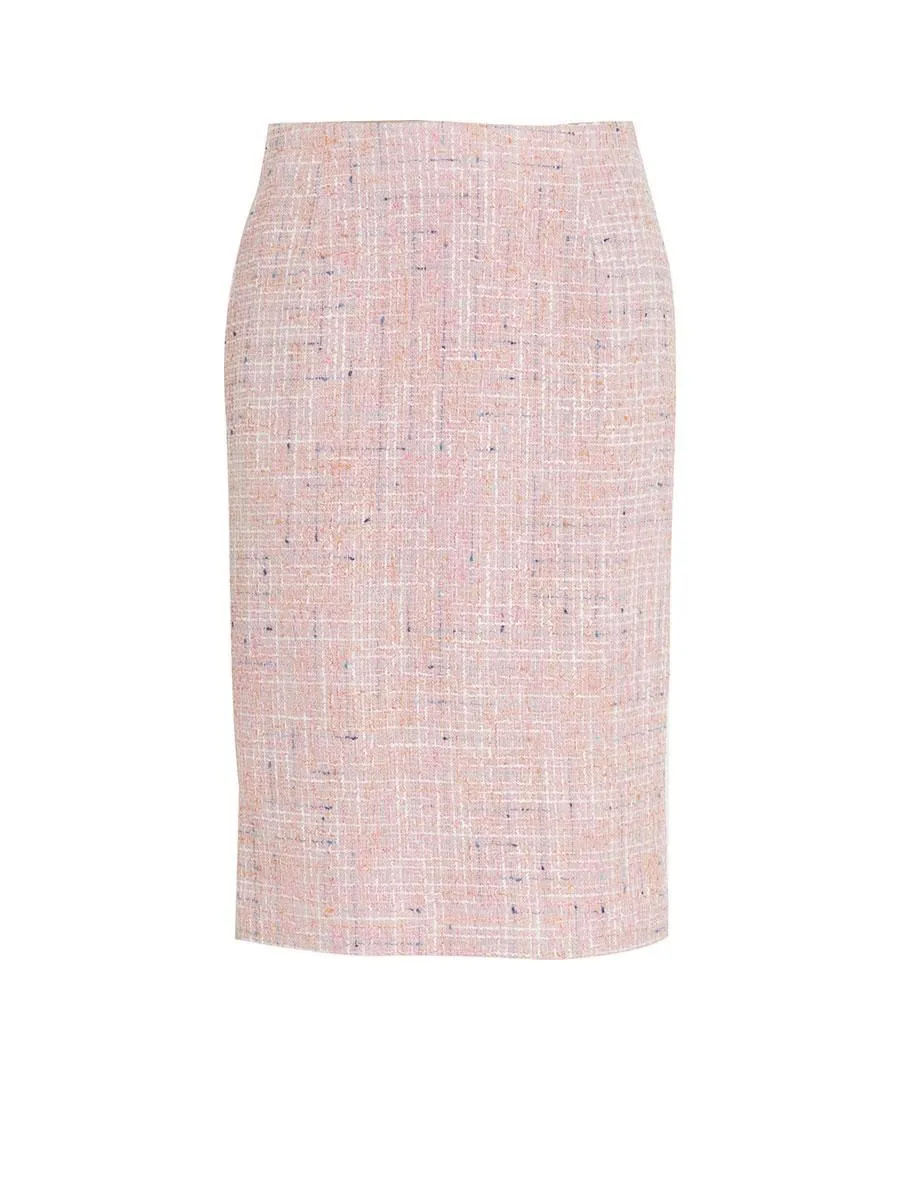 BOUTON Pink Tweed Texture Skirt No.B95P222030