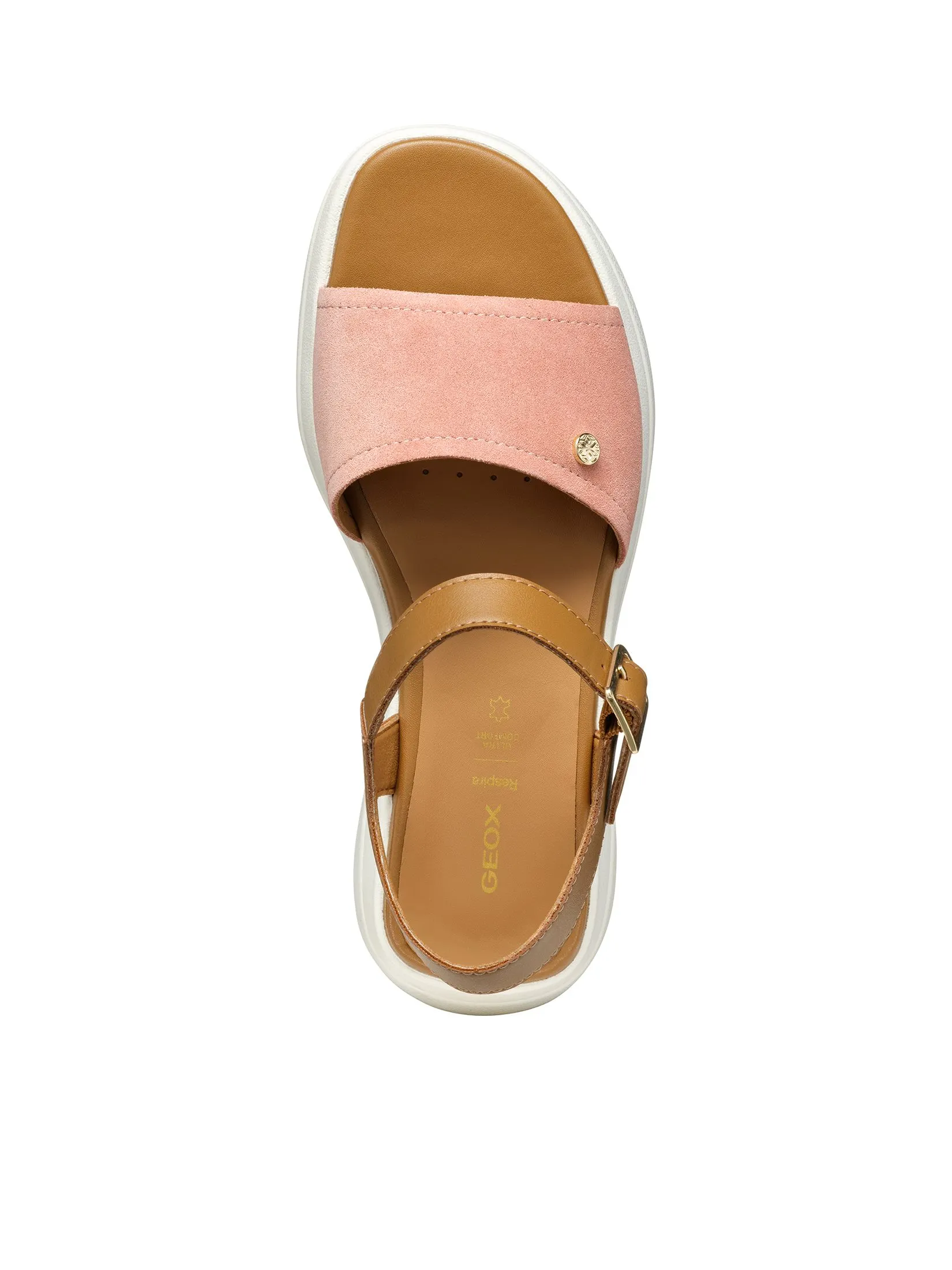 GEOX Women Sandals Platform D Spherica Ecub-3 S SS25 Dk Skin/Camel