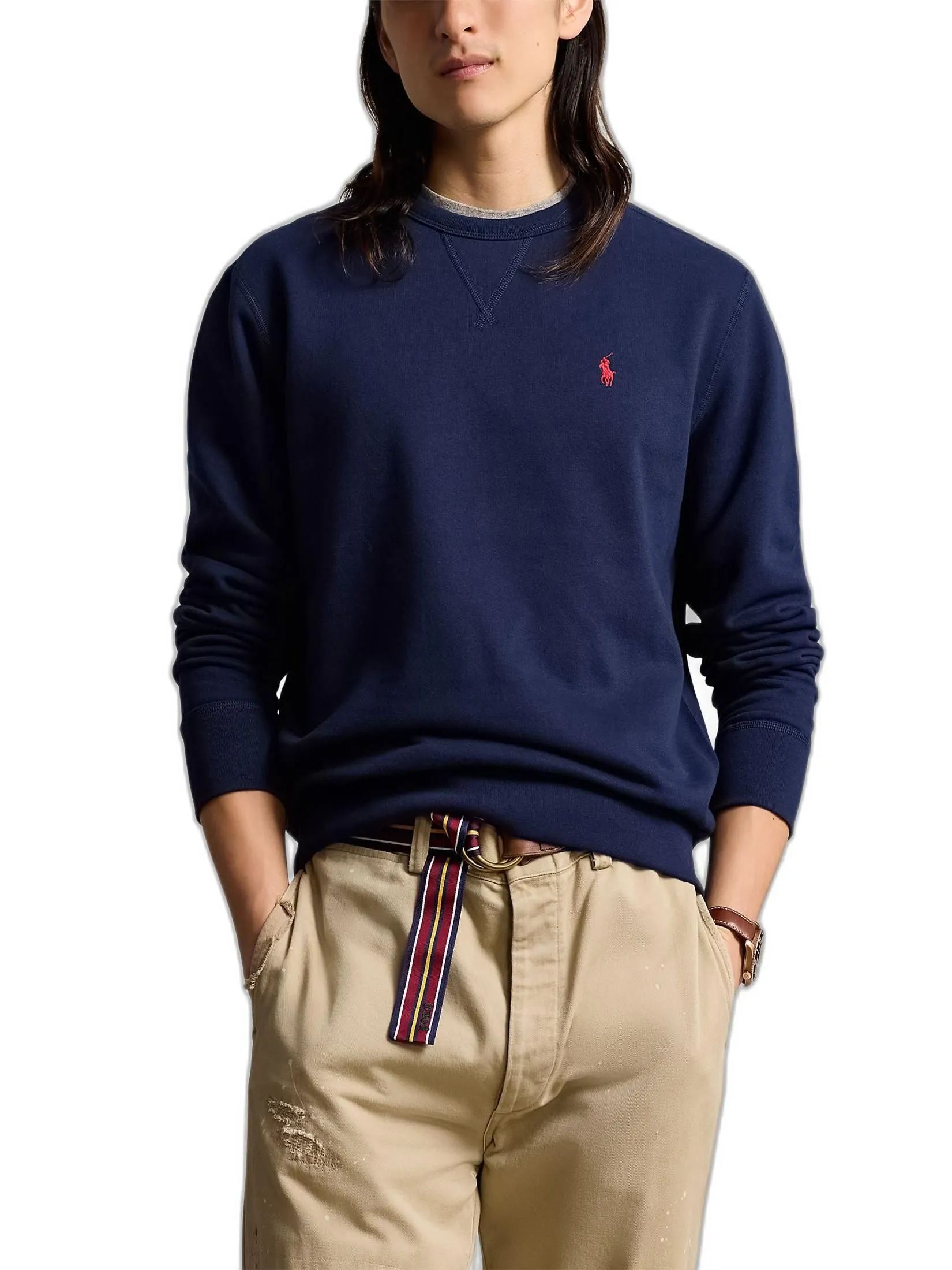 POLO RALPH LAUREN Men Pullover-The RL Fleece Sweatshirt MNPOKNI16820267-Navy-410