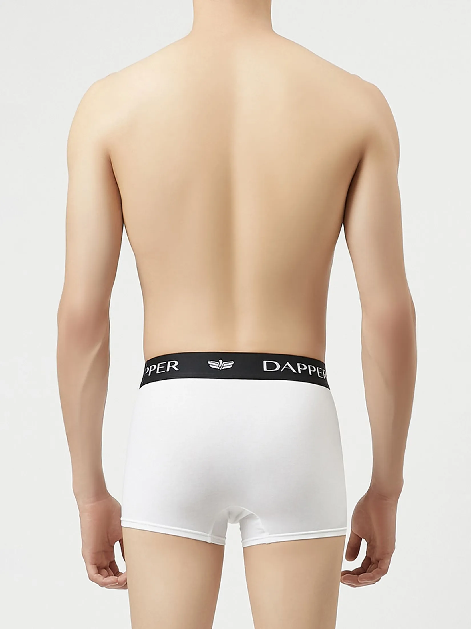 DAPPER DAPPER Iconic Pima Cotton Trunks White (Pack 2 Pcs.)