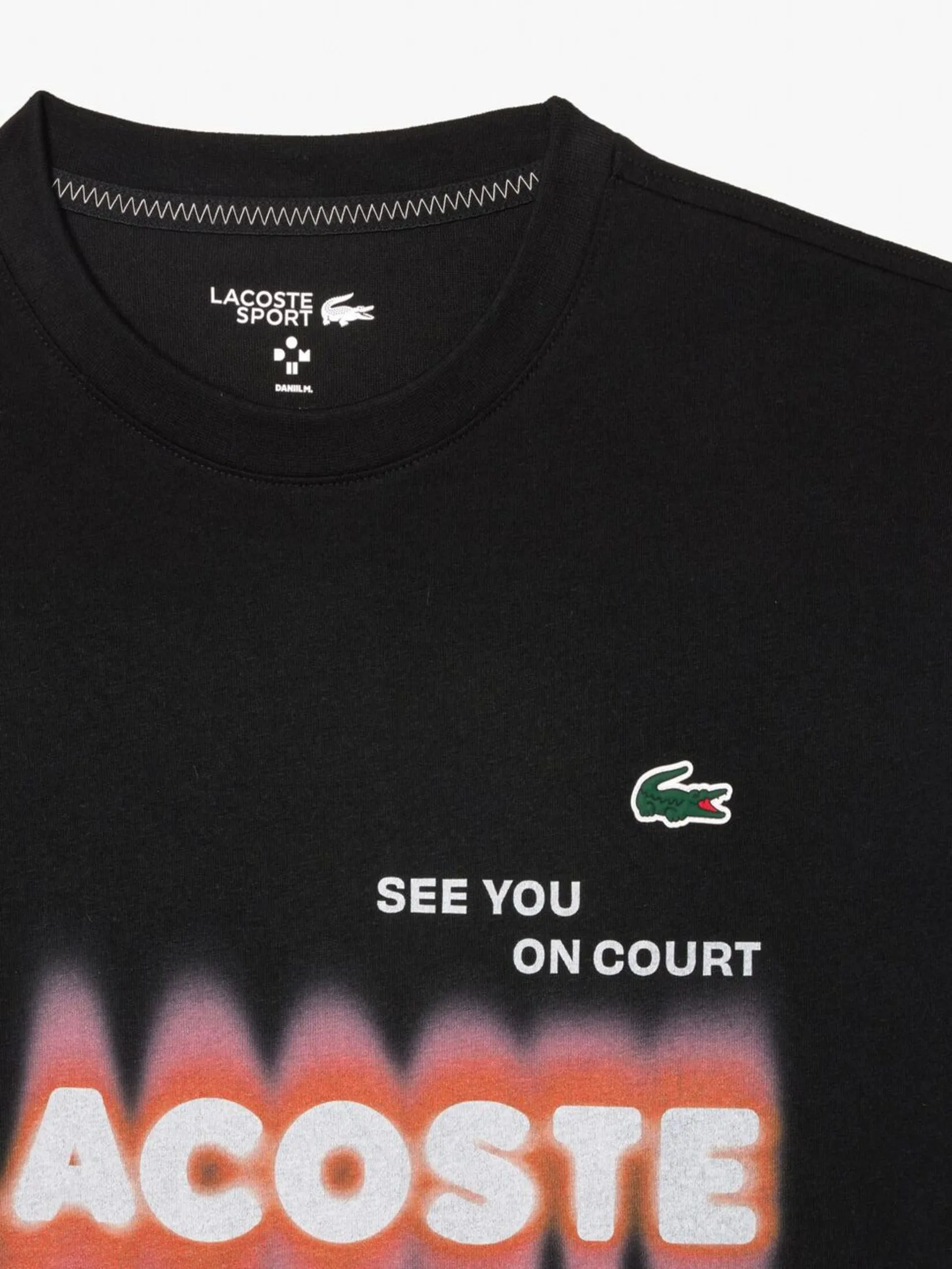 LACOSTE Lacoste Tennis x Daniil Medvedev T-shirt Black