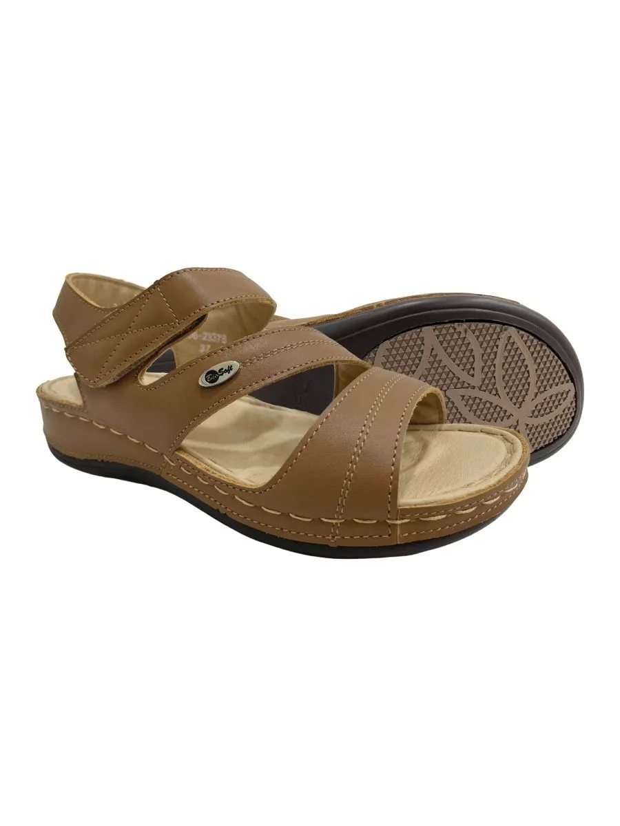 BIOSOFT TAN COMFORT SANDALS B56-23378