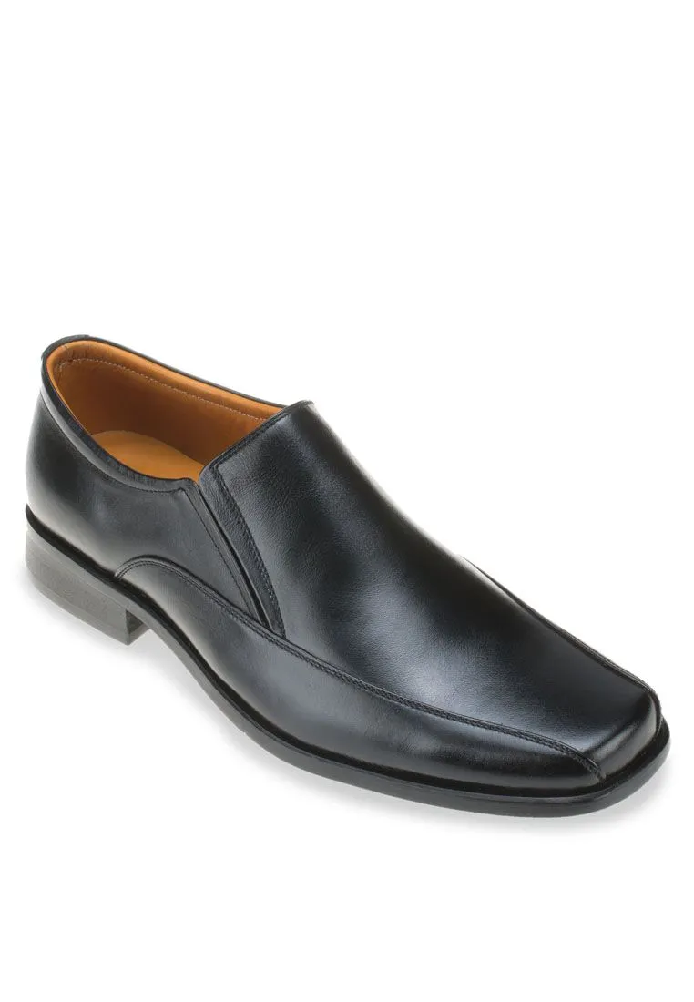 LUIGI BATANI Black Pristine Leather Formal Slip Ons