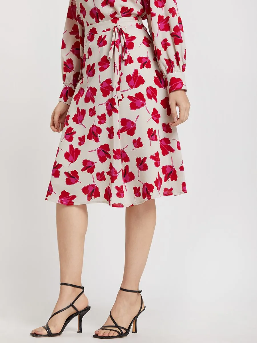 EXPRESSIONS Women Skirt Tie Waist Printed