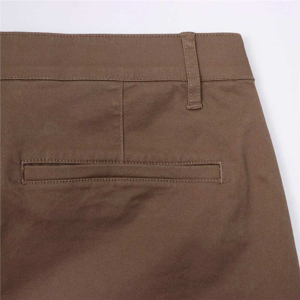 GIORDANO Brown Men's Low rise Slim Taper Super Stretch Pants