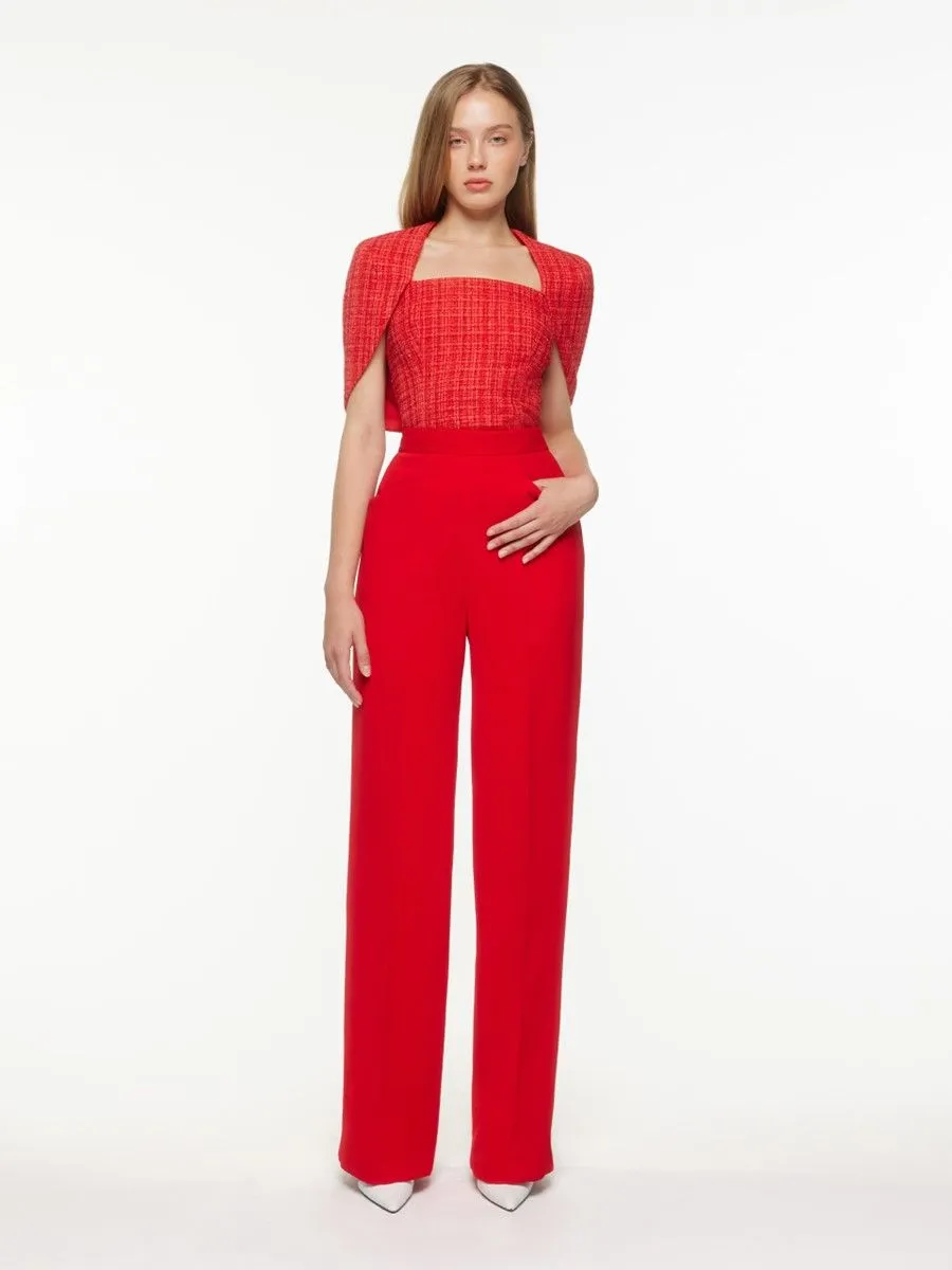 ASAVA (AW23) Laberta High-waisted Women Pants Red
