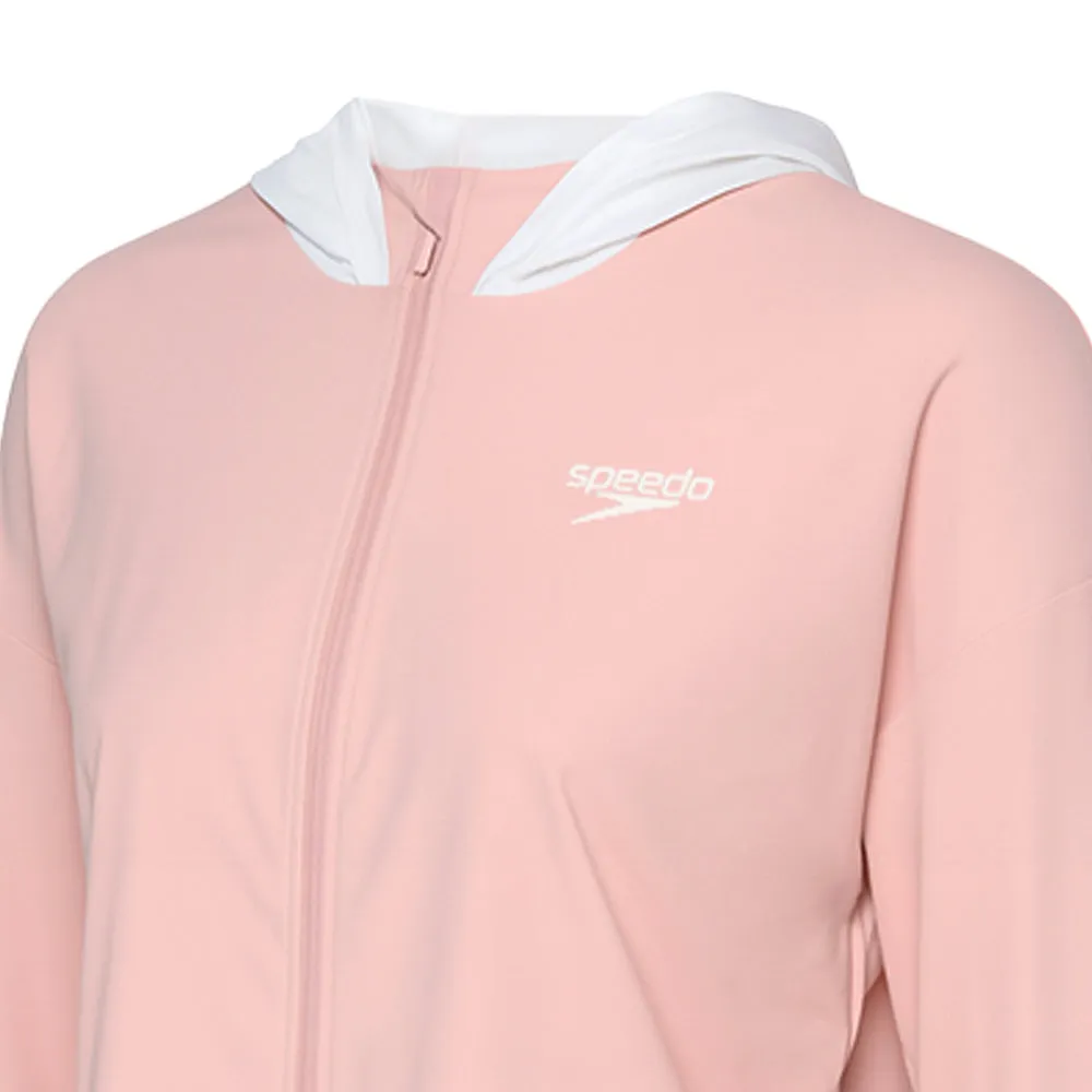 SPEEDO Wavechasers 2.0' Sweet Sun Protection Logo Crop Zip Women Jacket Pink - SP111SP868ENTH
