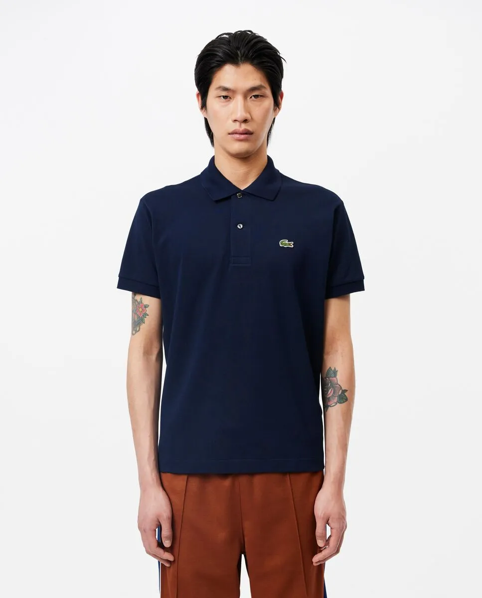 LACOSTE Original L.12.12 Petit Piqu  Cotton Polo Shirt Navy Blue Size - 2XL