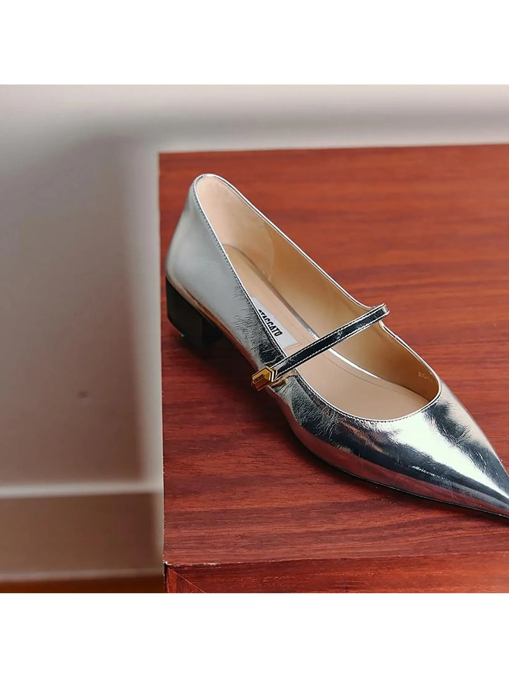 STACCATO Women Mary Jane Flats Pointed Toe