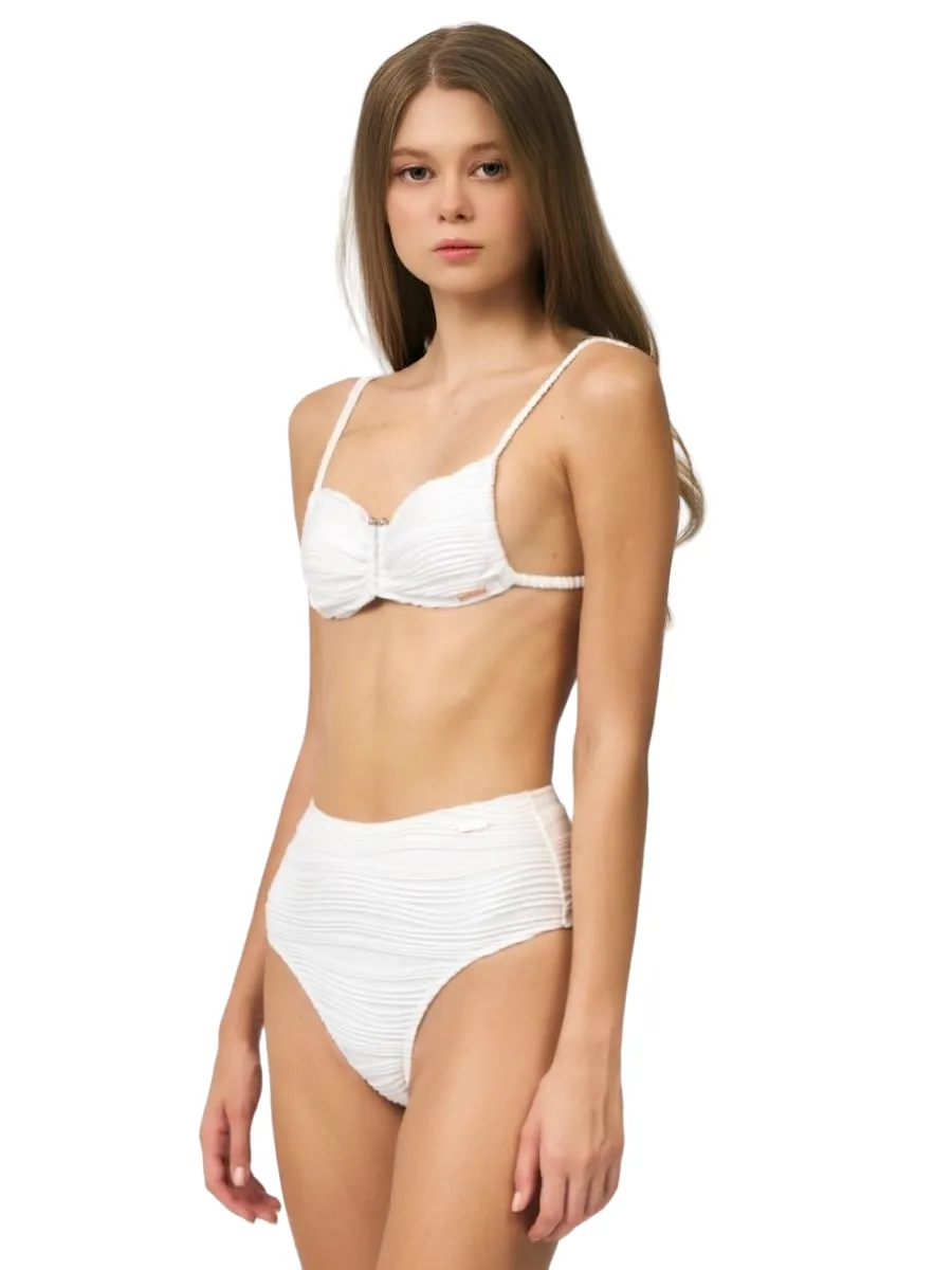 VANESSE White WOMEN HIGH WAISTED BIKINI TOP (029070)