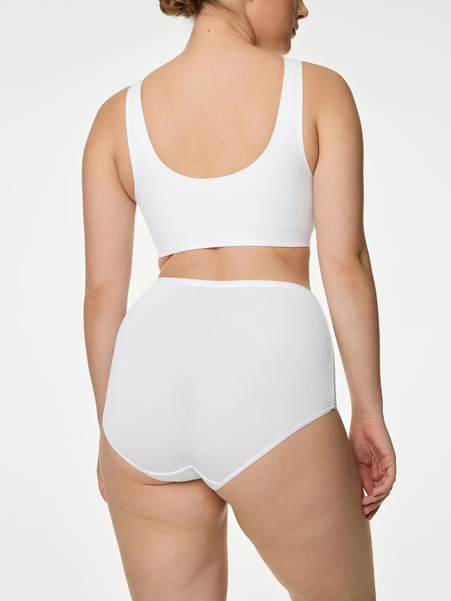 MARKS & SPENCER Women Full Briefs 10pk High Waisted White