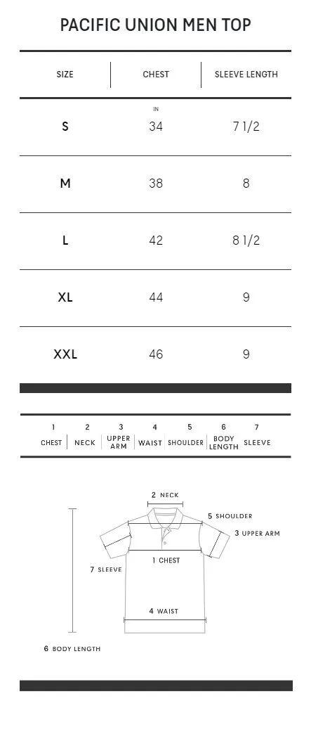 PACIFIC UNION Men T-Shirt Embossing Logo