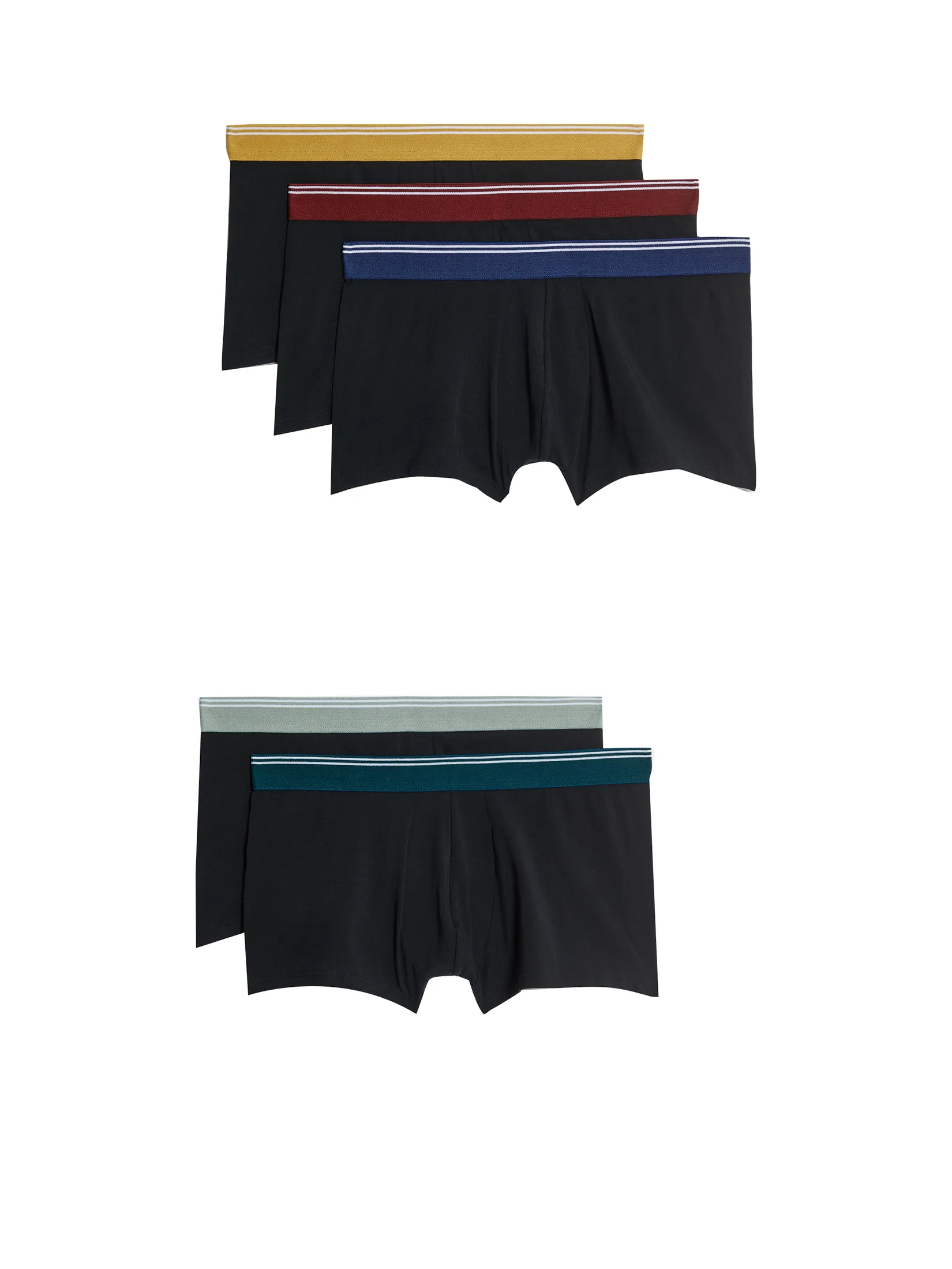 MARKS & SPENCER Men Hipsters Underwear 5 pack Cotton Rich Cool & Fresh Y4_Black Mix