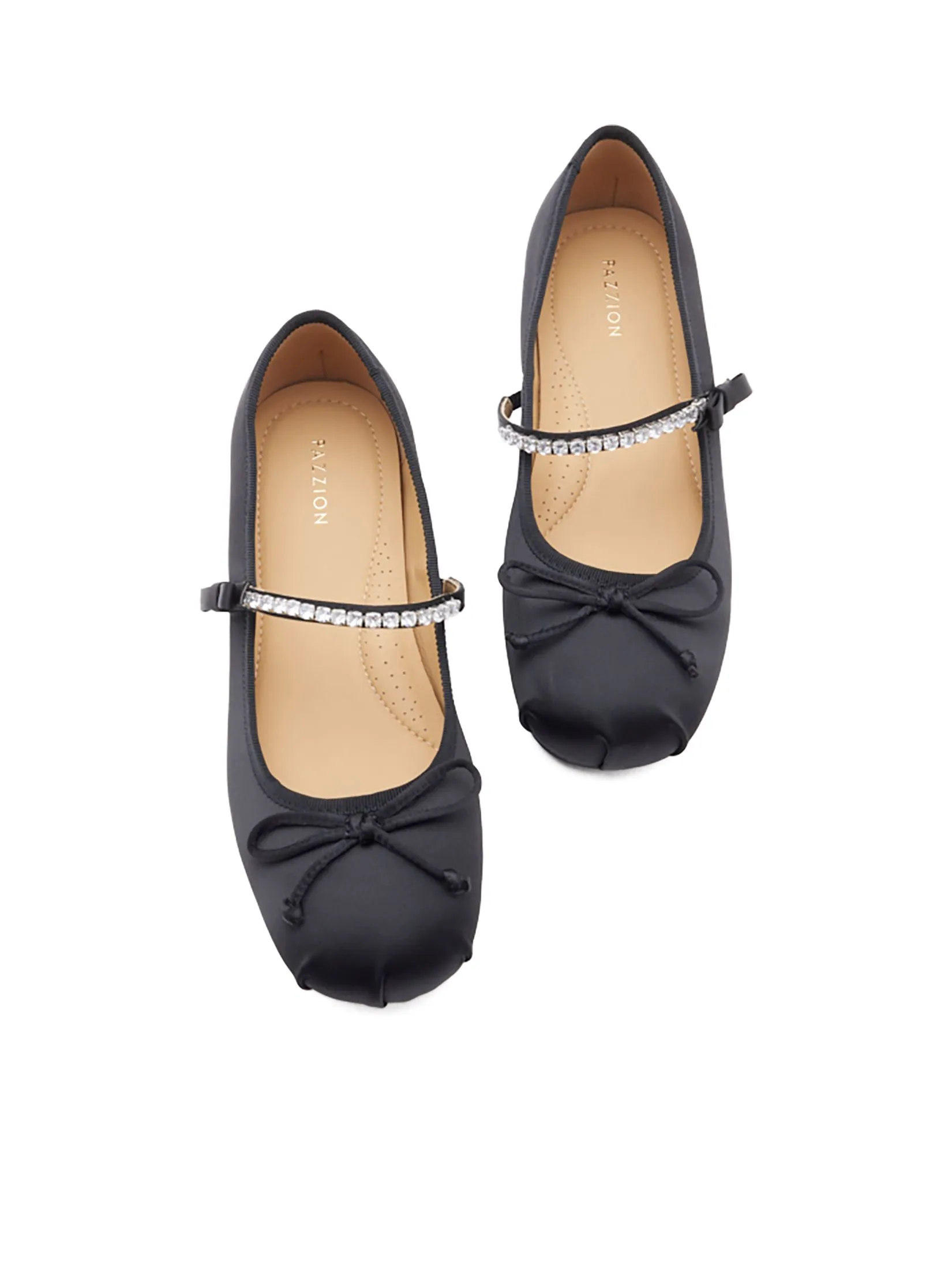 PAZZION Women Flat Shoes With Pearls Strap