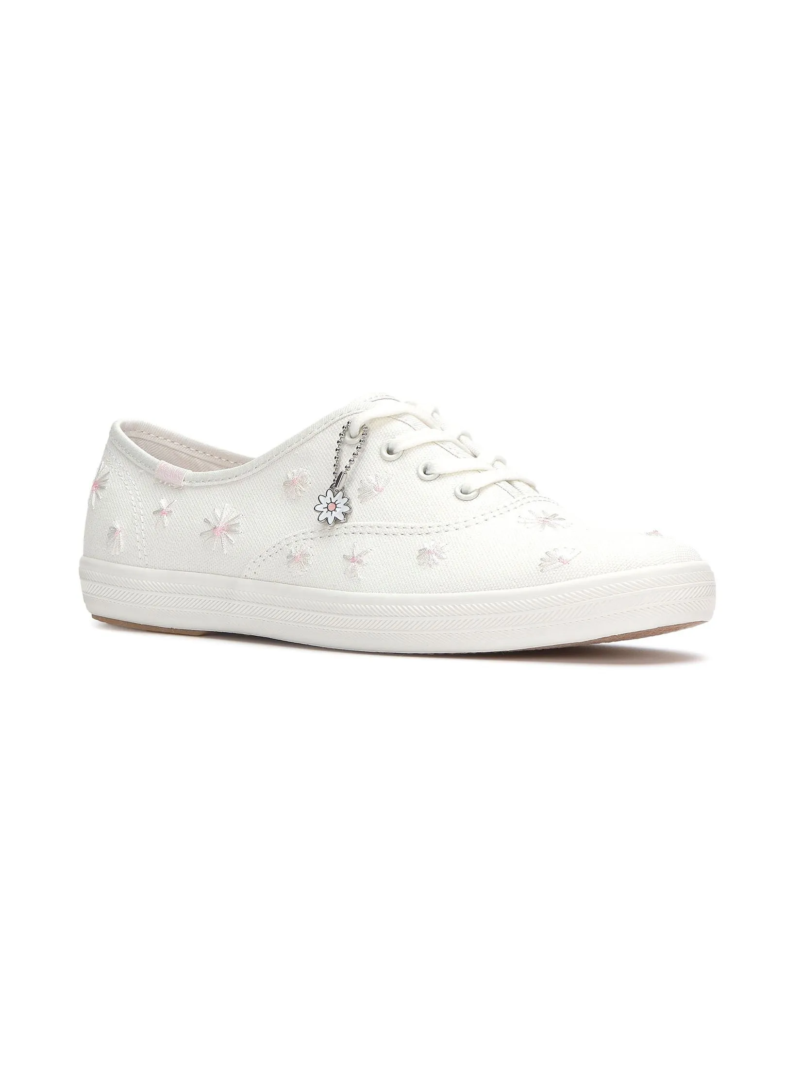 KEDS Women Champion Canvas Daisy Embroidery White