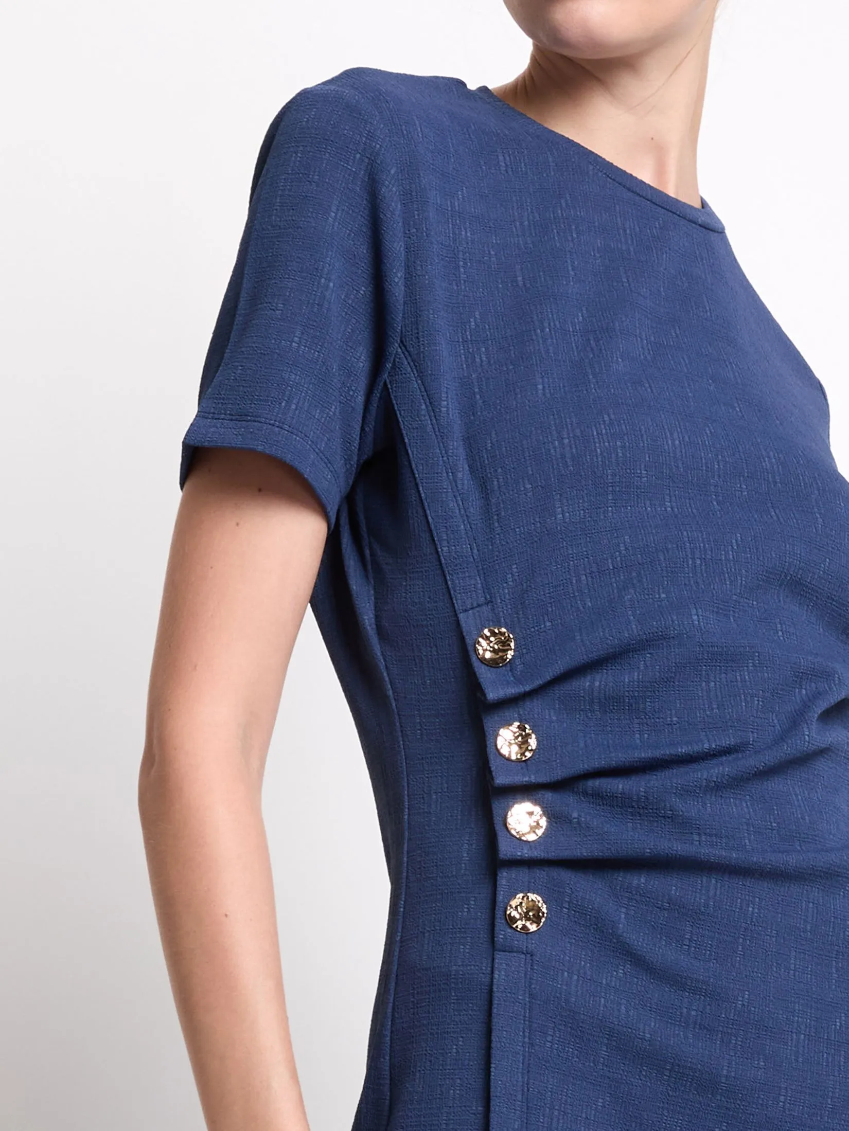 FOF Women Dress with Side Button Detail