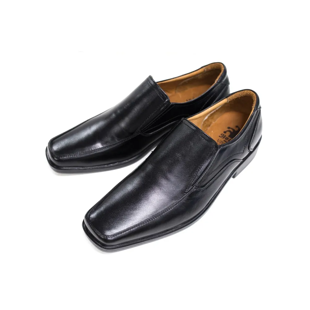 HEAVY Black leather court shoes VB8223