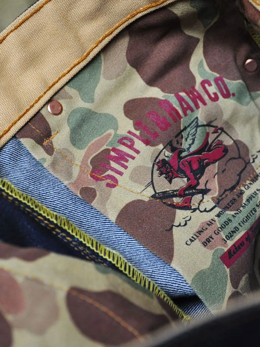 SIMPLE&RAW Devil Selvage Boyfriend Jeans Js907-26 Navy Blue