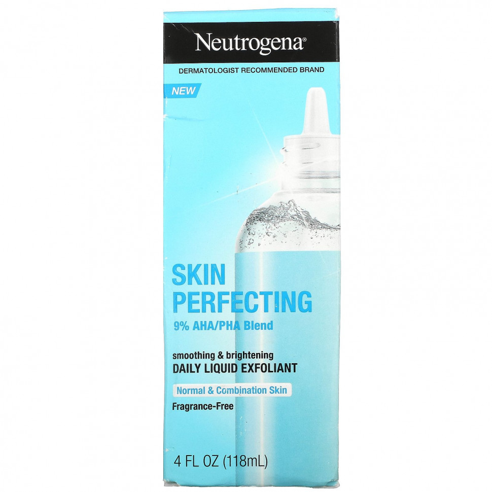 Neutrogena, Skin Perfecting, ежедневный жидкий эксфолиант, для нормальной и комбинированной кожи, без отдушек, 118 мл (4 жидк. Унции)