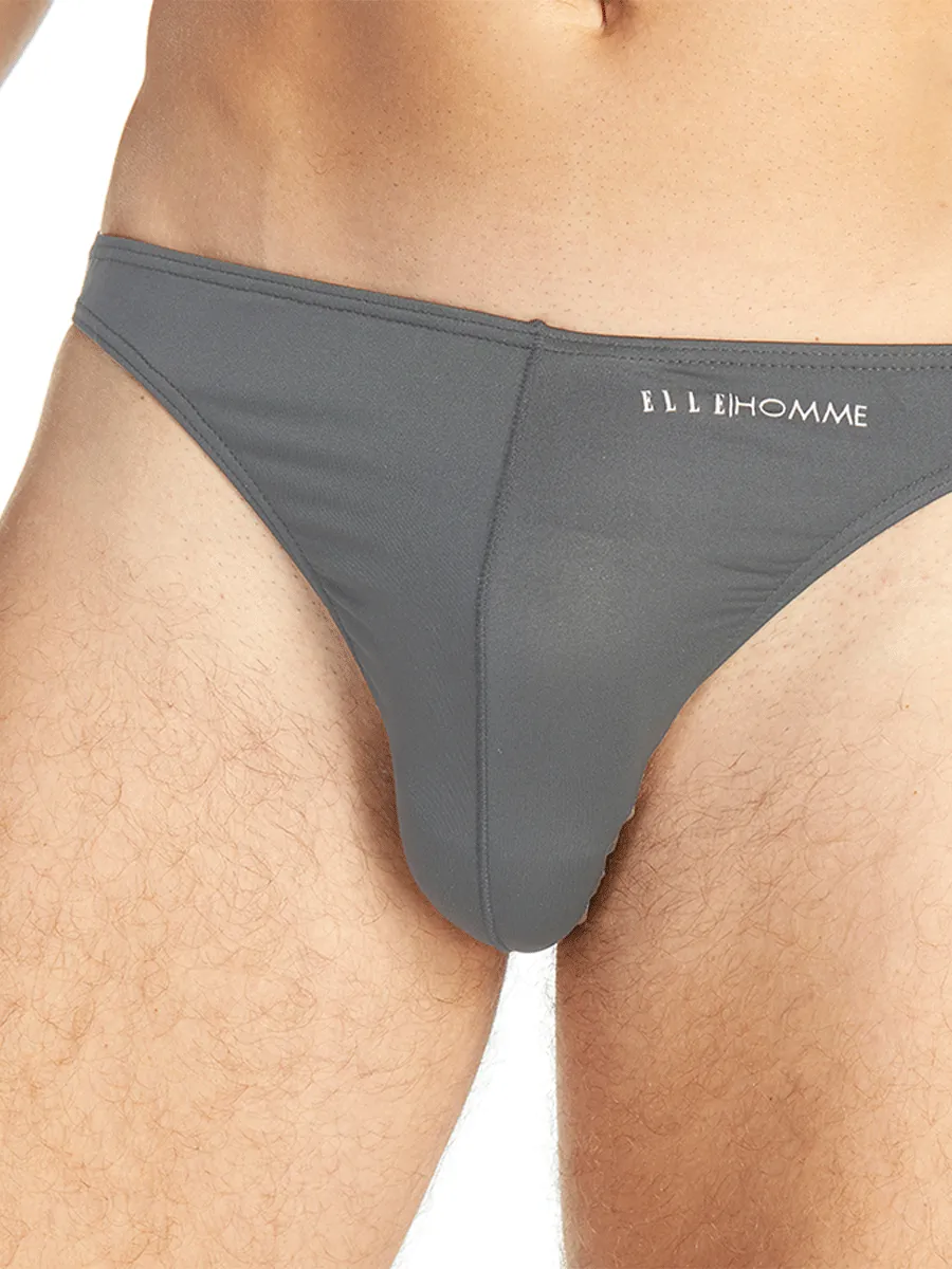 ELLE HOMME MEN BIKINI UNDERWEAR KUB8003DG ( 1 Pack / 3 Pcs. ) - DARK GREY