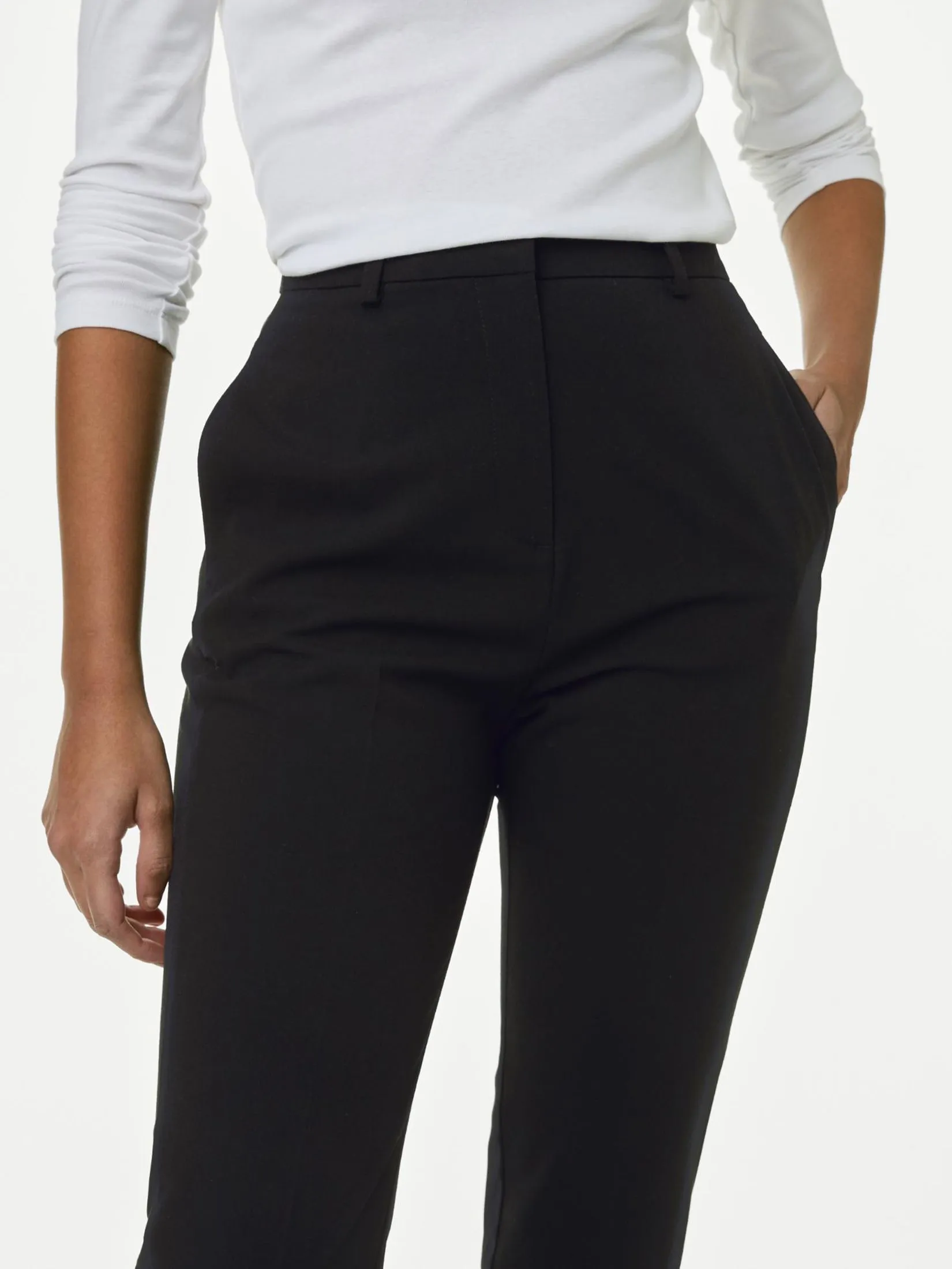 MARKS & SPENCER Women Trousers With Stretch Slim Fit Ankle Grazer