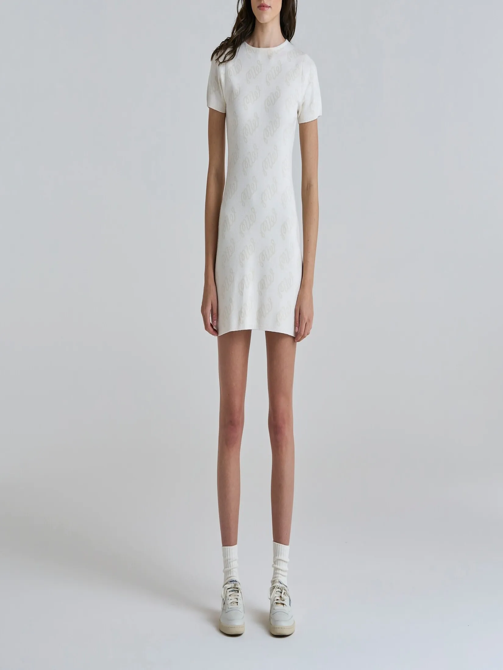 MALBON GOLF POPPY DRESS IN WHITE