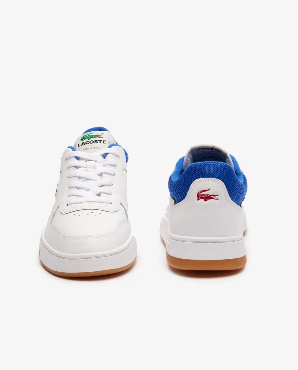 LACOSTE Men’s Lineset Contrasted Leather Trainers White