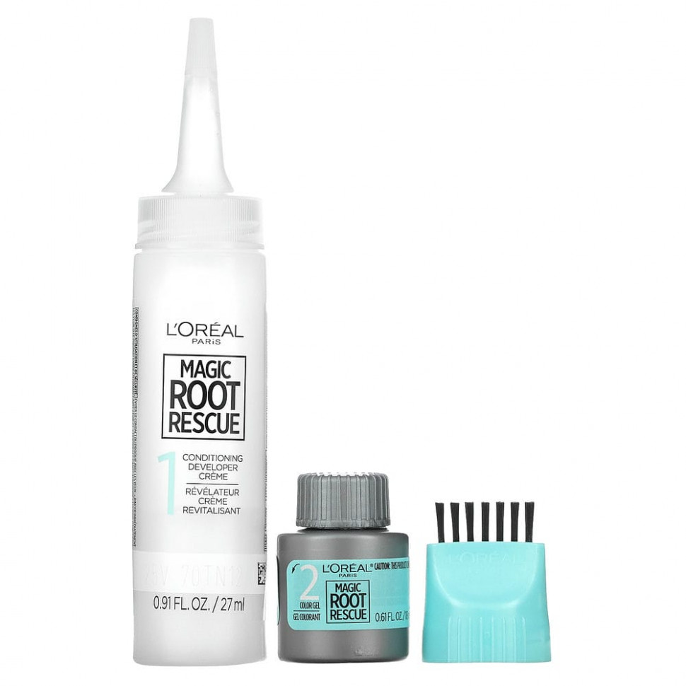 L'Oreal, Комплект для окрашивания корней за 10 минут Magic Root Rescue, оттенок 4 темный коричневый, на 1 применение
