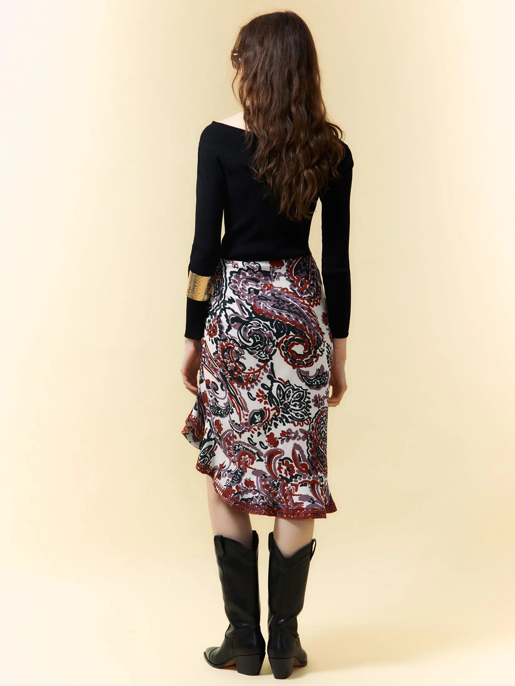 SFERA Women Skirt Print Purple/White