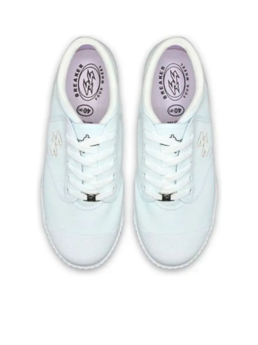 BREAKER Canvas Student Shoes 4X4 White