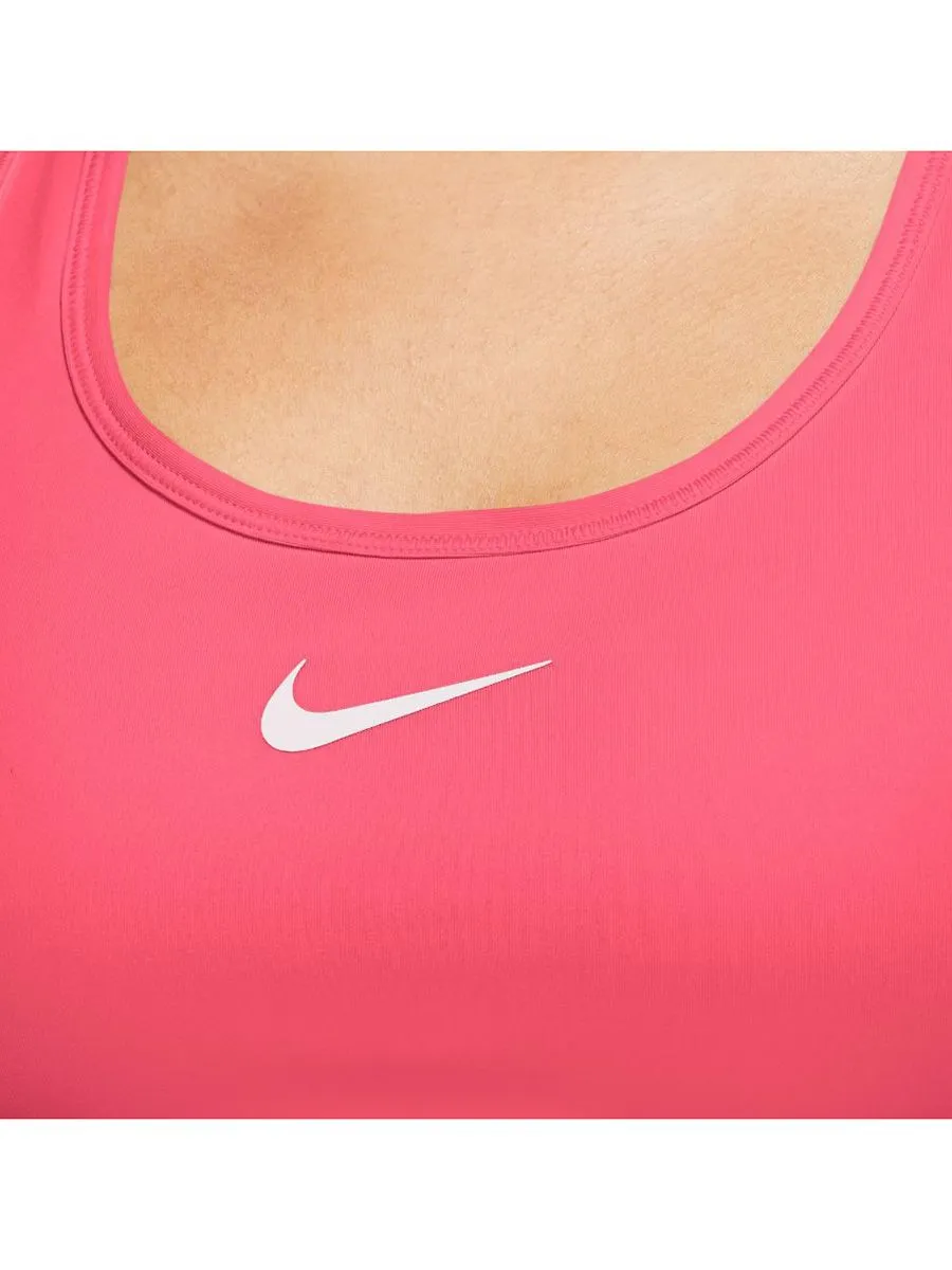 NIKE Women Padded Sports Bra Swoosh Medium Support Aster Pink/White