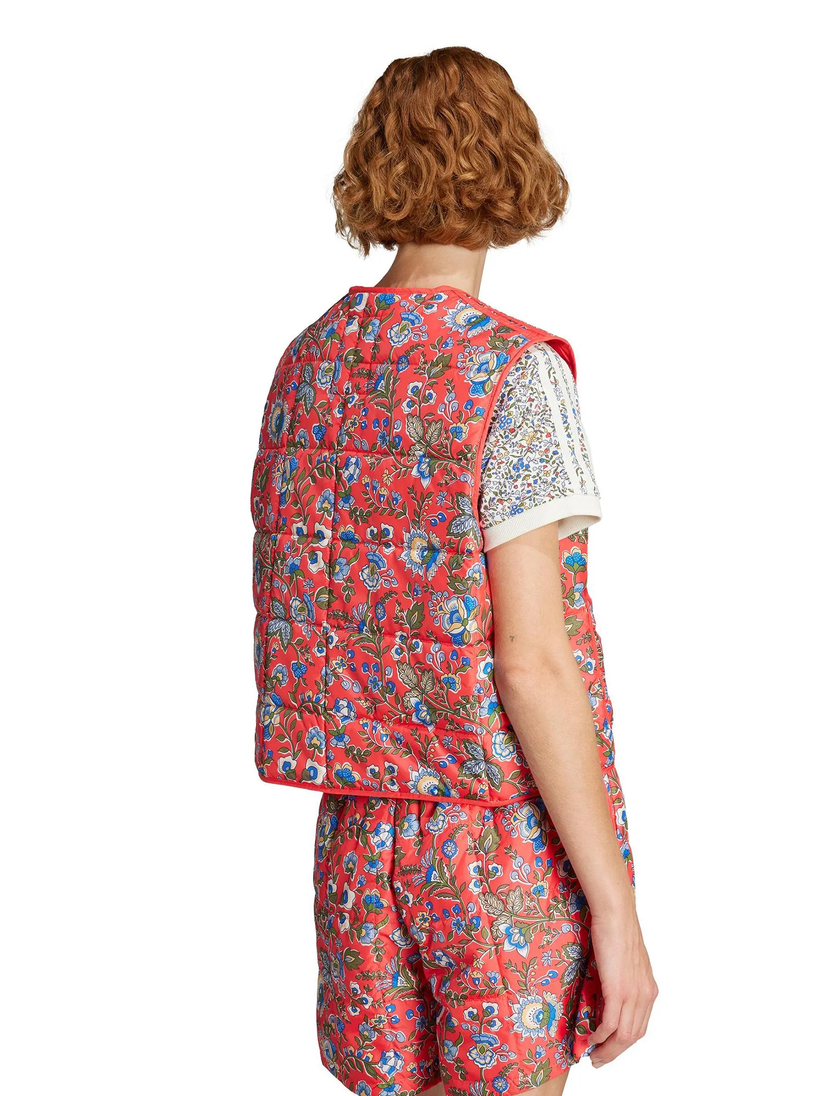 ADIDAS Women Vest Adidas Originals X Liberty London Quilted JW5197 Red / Semi Lucid Red / / Multicolor