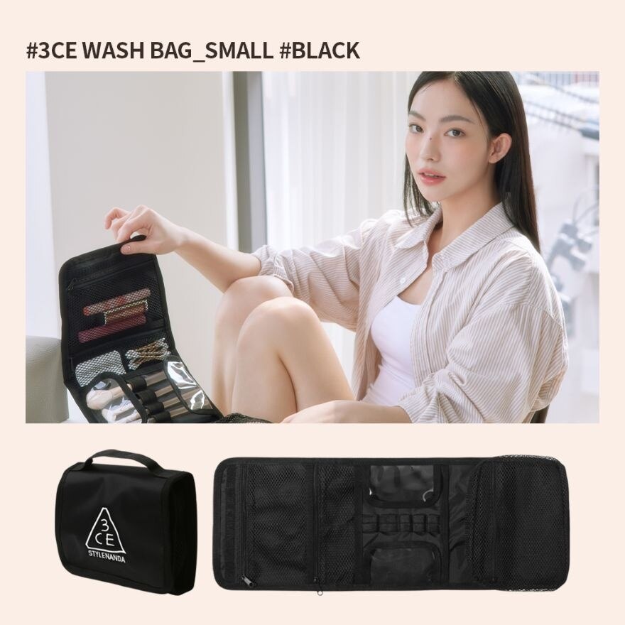 3CE Wash Bag Small Black 1pcs.