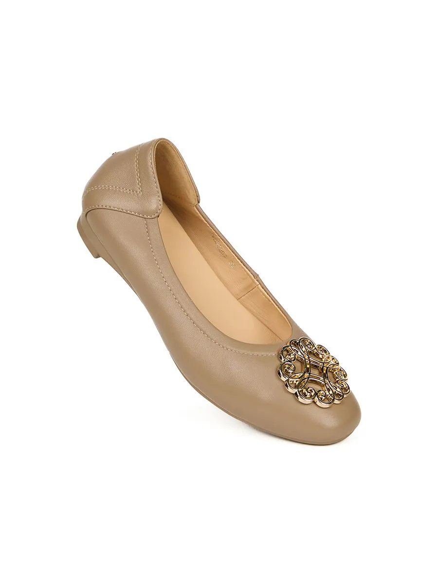 SHU WOMEN  SOFY SOFA 0.5" INFINITE HEART - ETOUPE