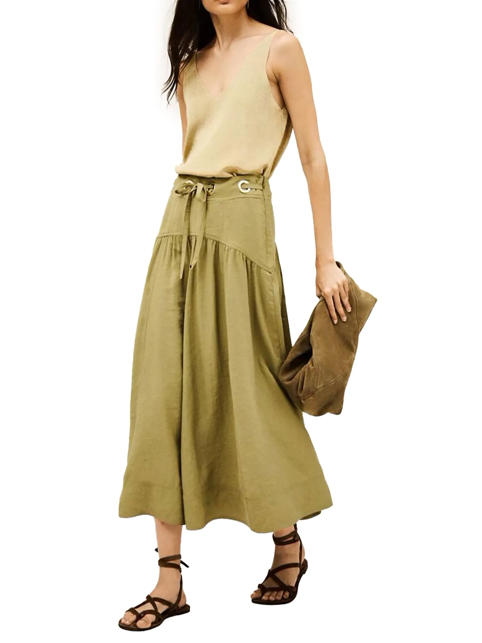 BA&SH Women Skirt Donia Kaki