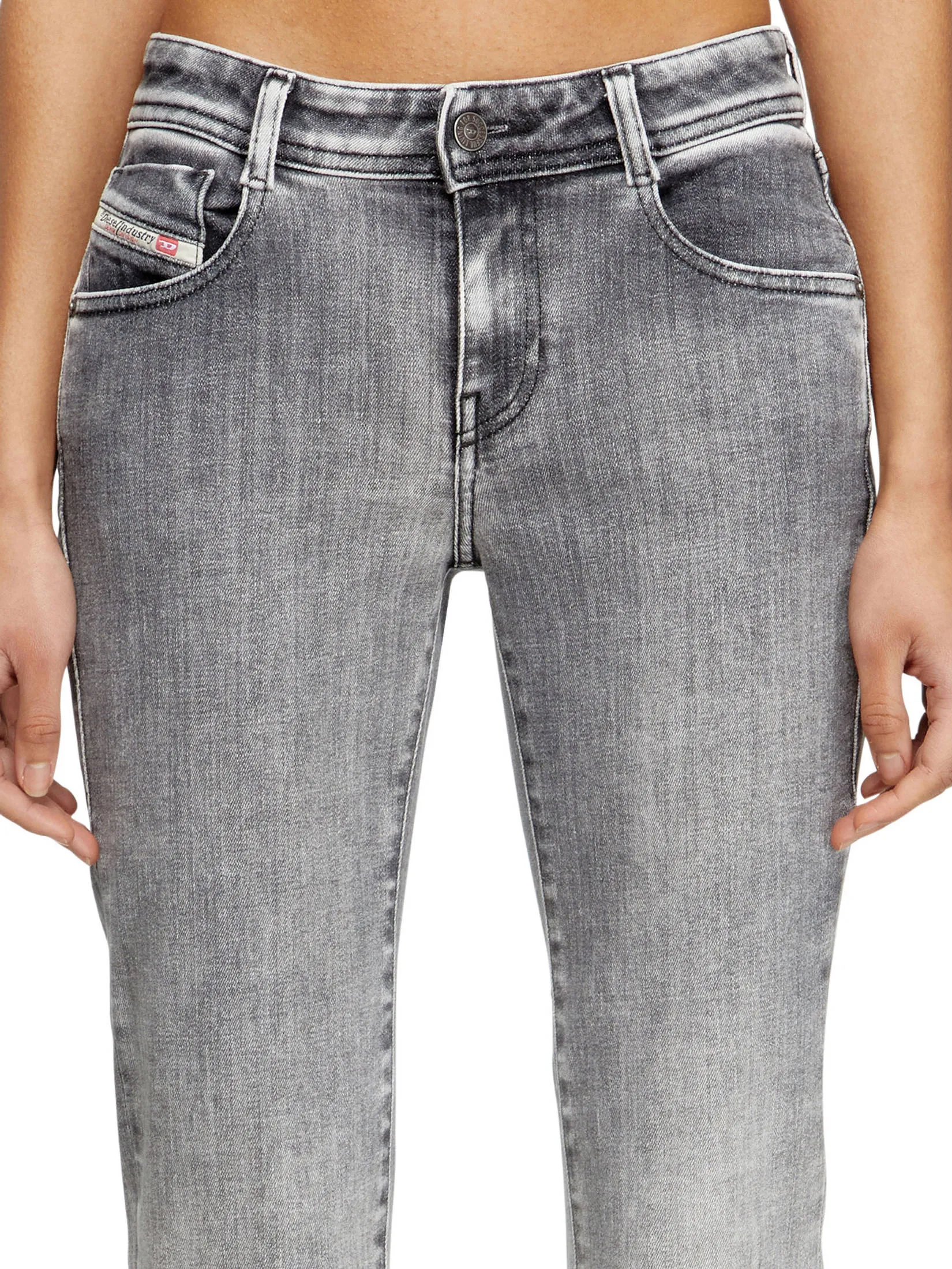 DIESEL Women Jeans Pants 1969 D-EBBEY L.30 TROUSERS Grey