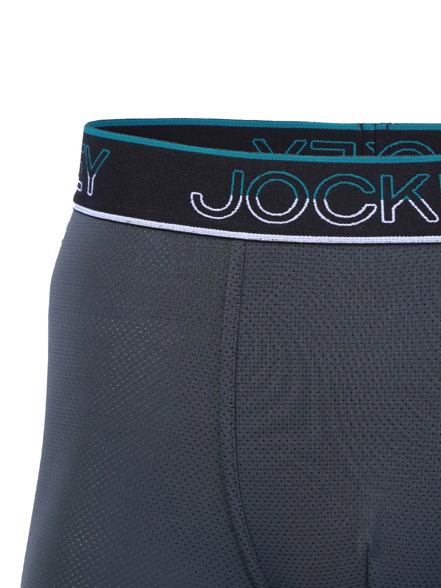 JOCKEY UNDERWEAR Men's PERFORMANCE TRUNKS DARK GREY