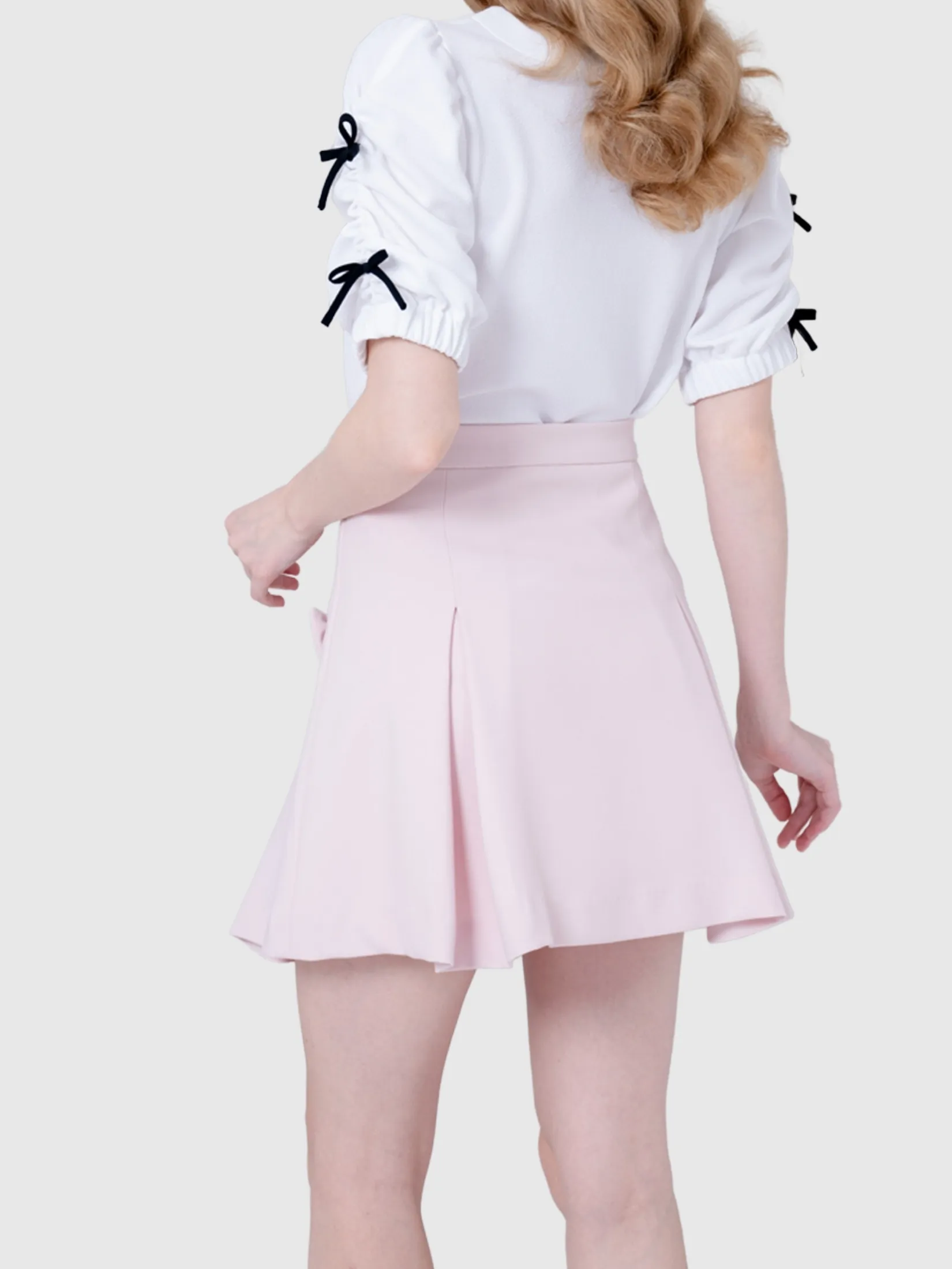 AMILA Women Skirt Short Suiting Spendex Pink