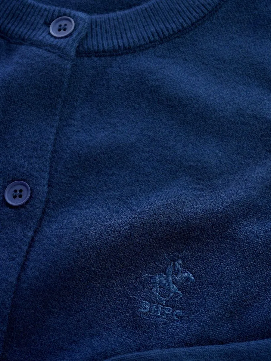 BEVERLY HILLS POLO CLUB Dark blue Long-sleeved knitted Women sweater